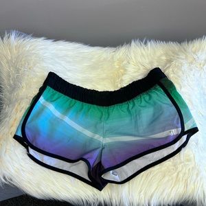Hurley Phantom trunks for women/girls size lg green and purple